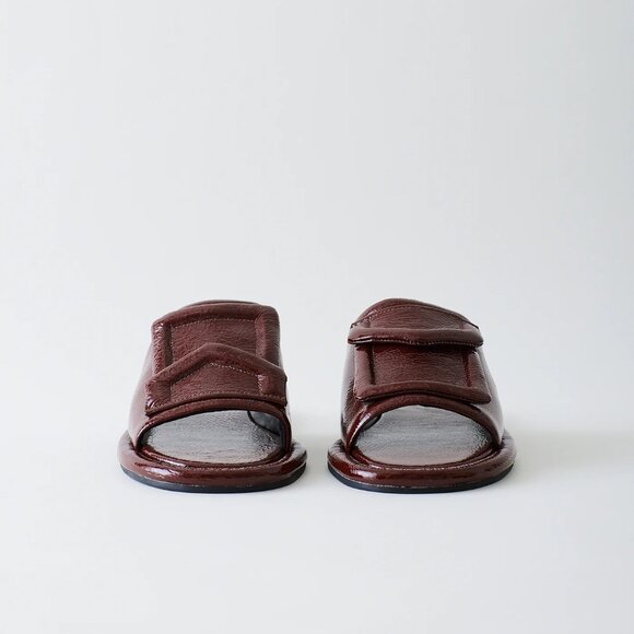 Tibi Beryen Naplack Sandal, Chocolate size 35 - Picture 4 of 8